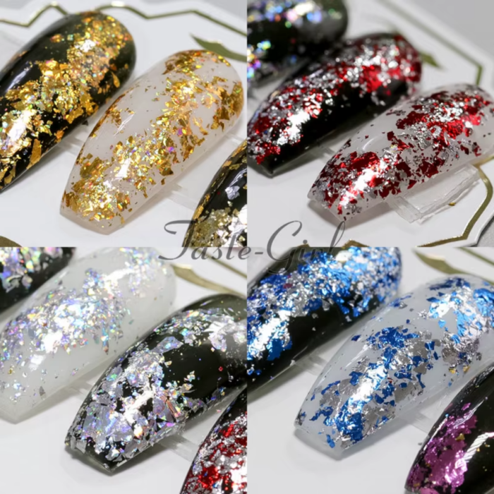 Confeti Flake Nail Art