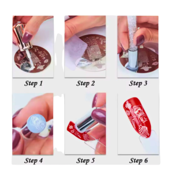 Kit Stamping Nails Uñas (sello+placa)