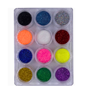 Pack De 12 Glitter + Cajita Organizadora